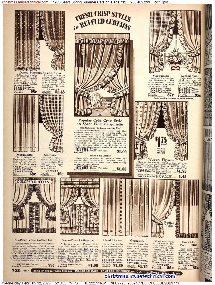 1930 Sears Spring Summer Catalog, Page 712