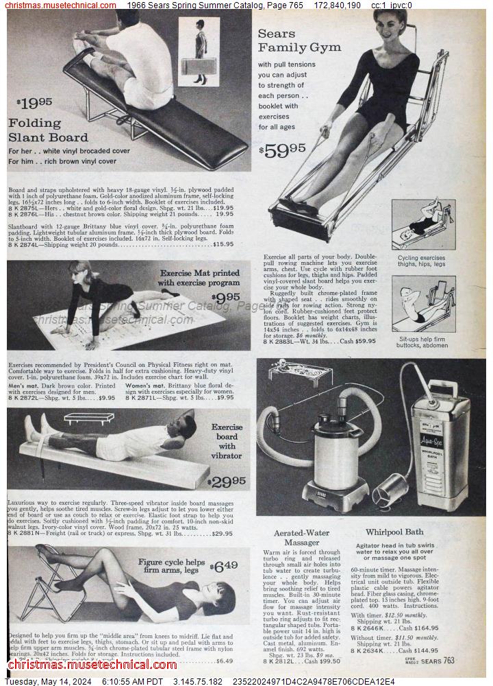 1966 Sears Spring Summer Catalog, Page 765