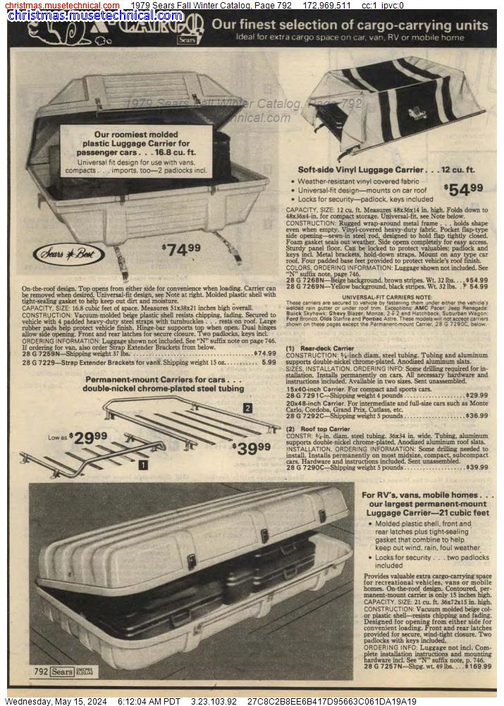 1979 Sears Fall Winter Catalog, Page 792