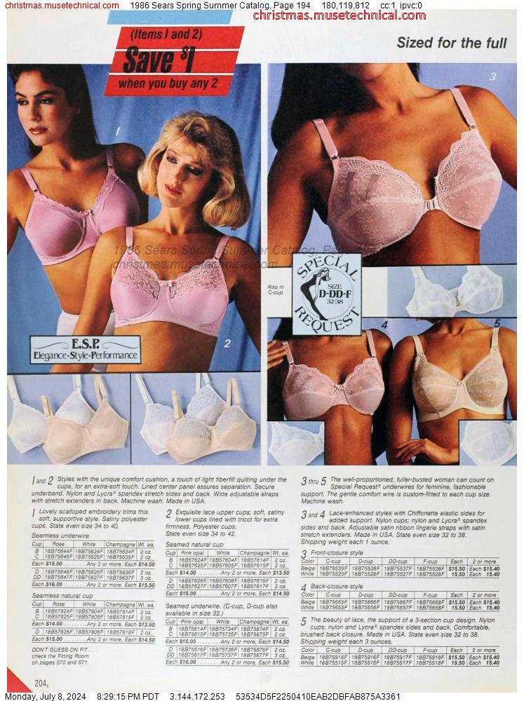1986 Sears Spring Summer Catalog, Page 194