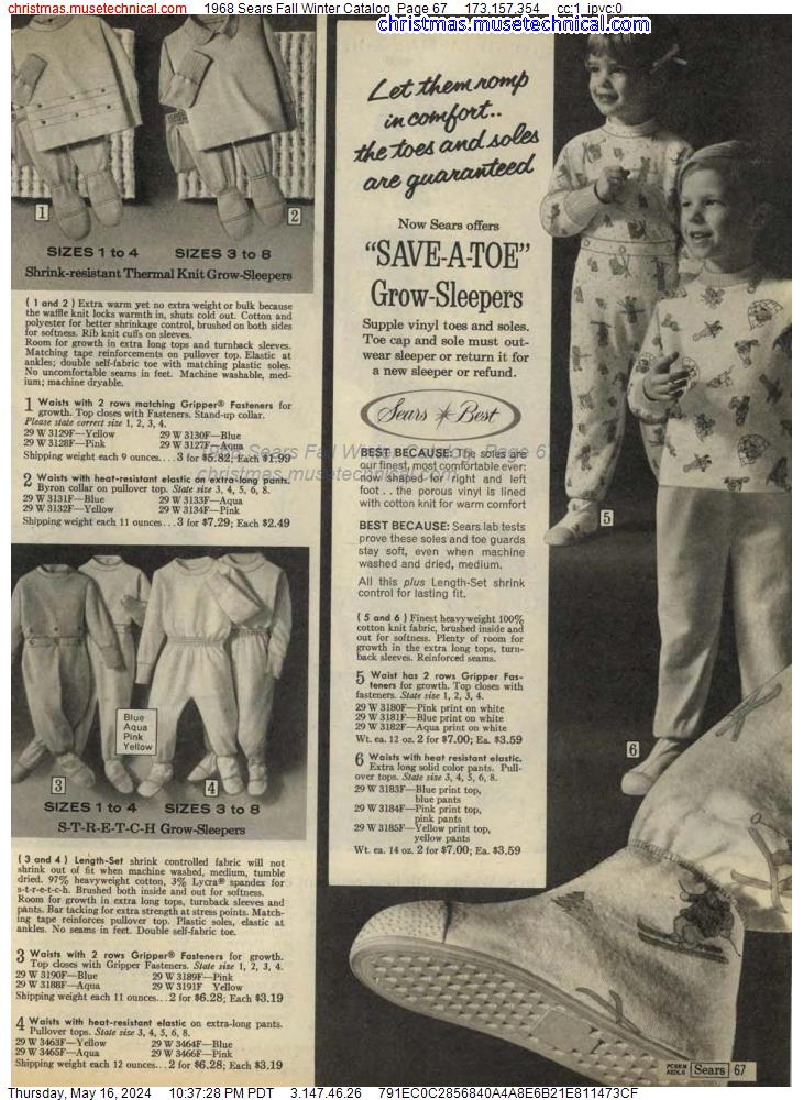 1968 Sears Fall Winter Catalog, Page 67