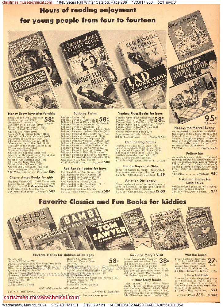 1945 Sears Fall Winter Catalog, Page 266
