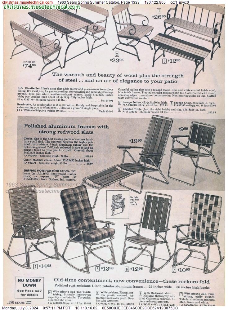 1963 Sears Spring Summer Catalog, Page 1333