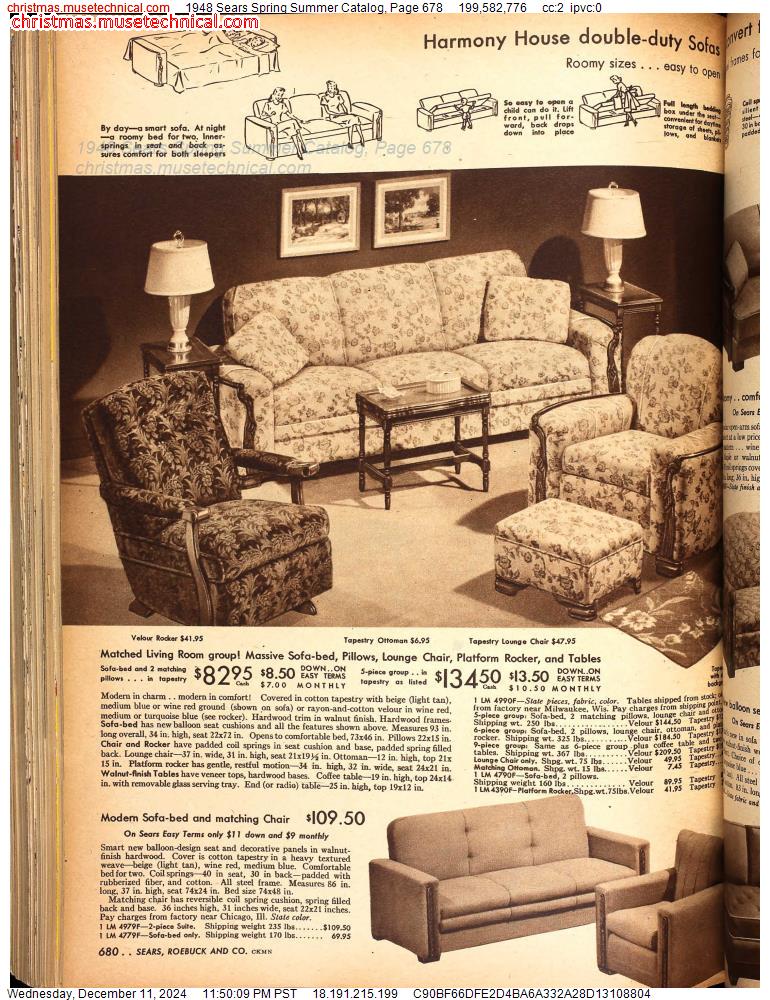 1948 Sears Spring Summer Catalog, Page 678