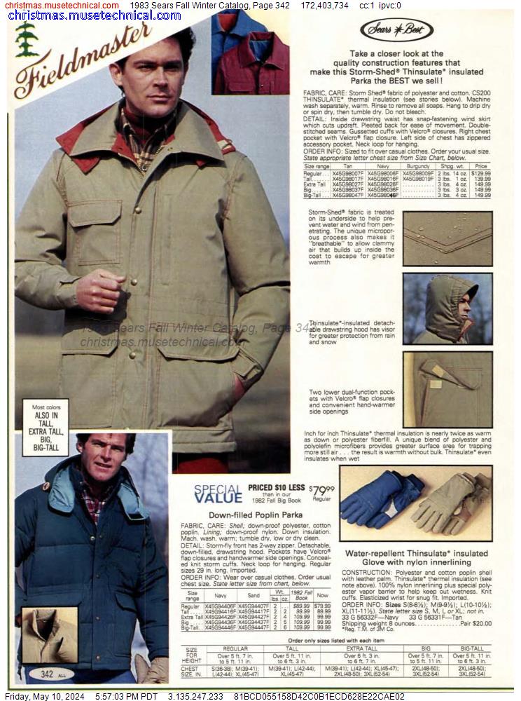 1983 Sears Fall Winter Catalog, Page 342