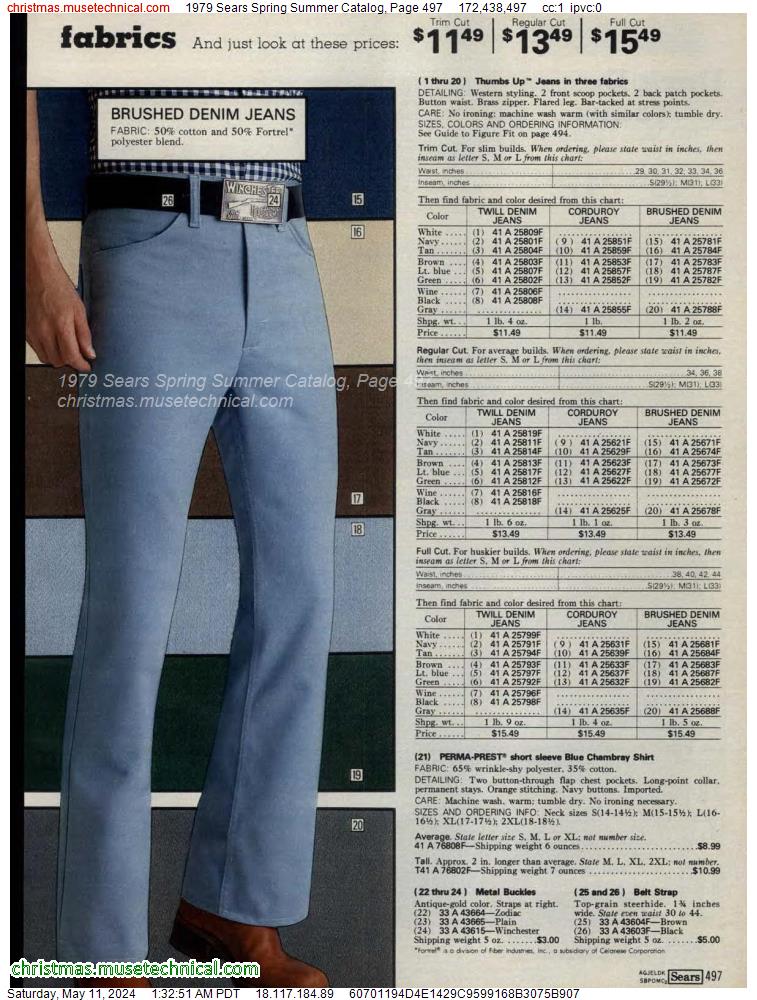 1979 Sears Spring Summer Catalog, Page 497
