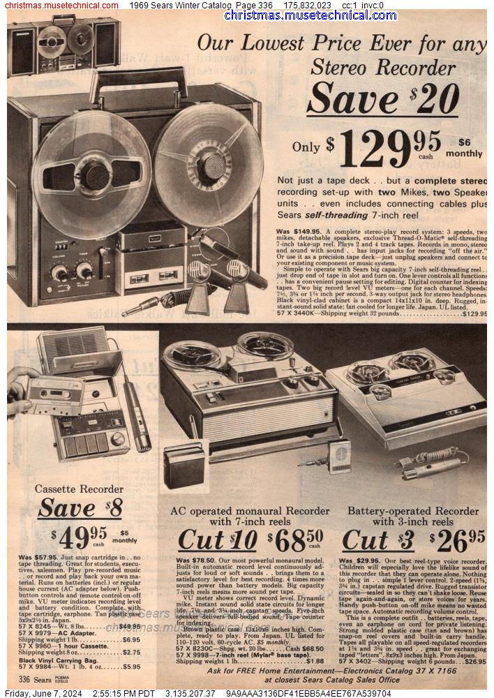 1969 Sears Winter Catalog, Page 336