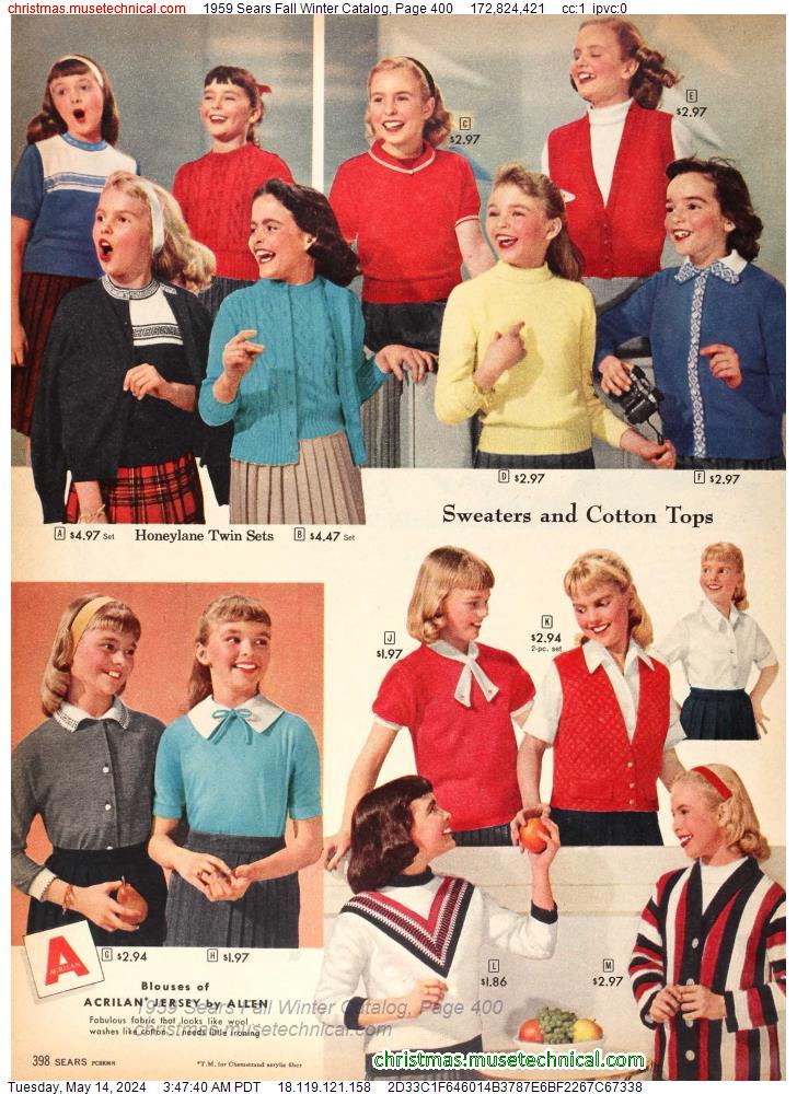 1959 Sears Fall Winter Catalog, Page 400