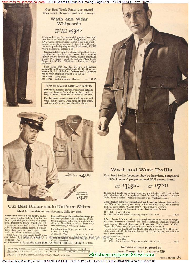 1960 Sears Fall Winter Catalog, Page 659