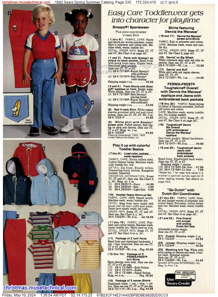 1982 Sears Spring Summer Catalog, Page 330