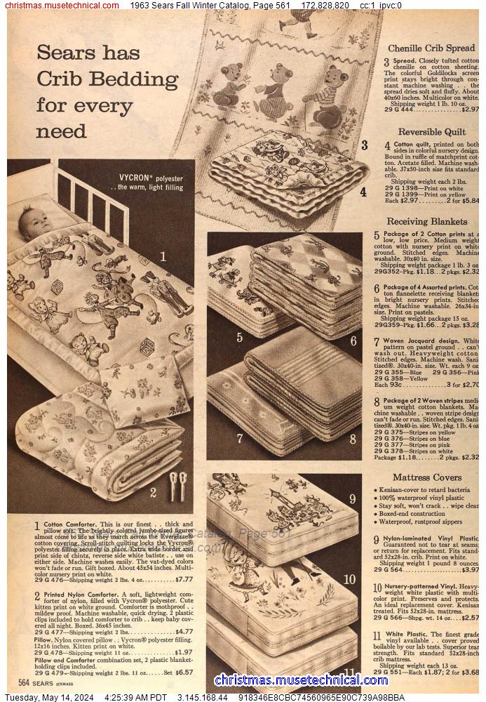 1963 Sears Fall Winter Catalog, Page 561