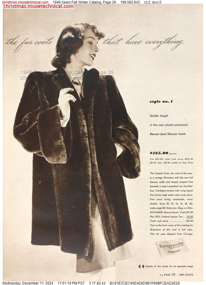 1946 Sears Fall Winter Catalog, Page 39