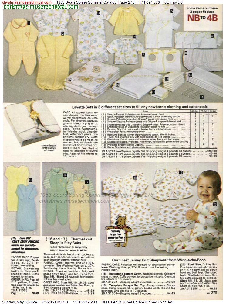 1983 Sears Spring Summer Catalog, Page 275