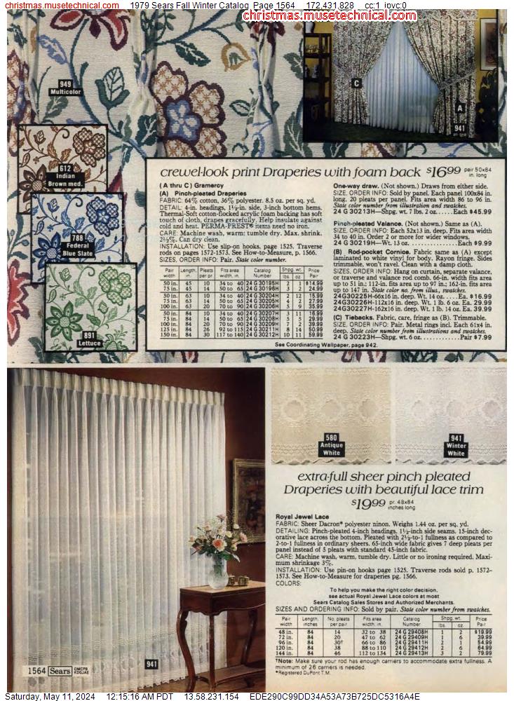 1979 Sears Fall Winter Catalog, Page 1564