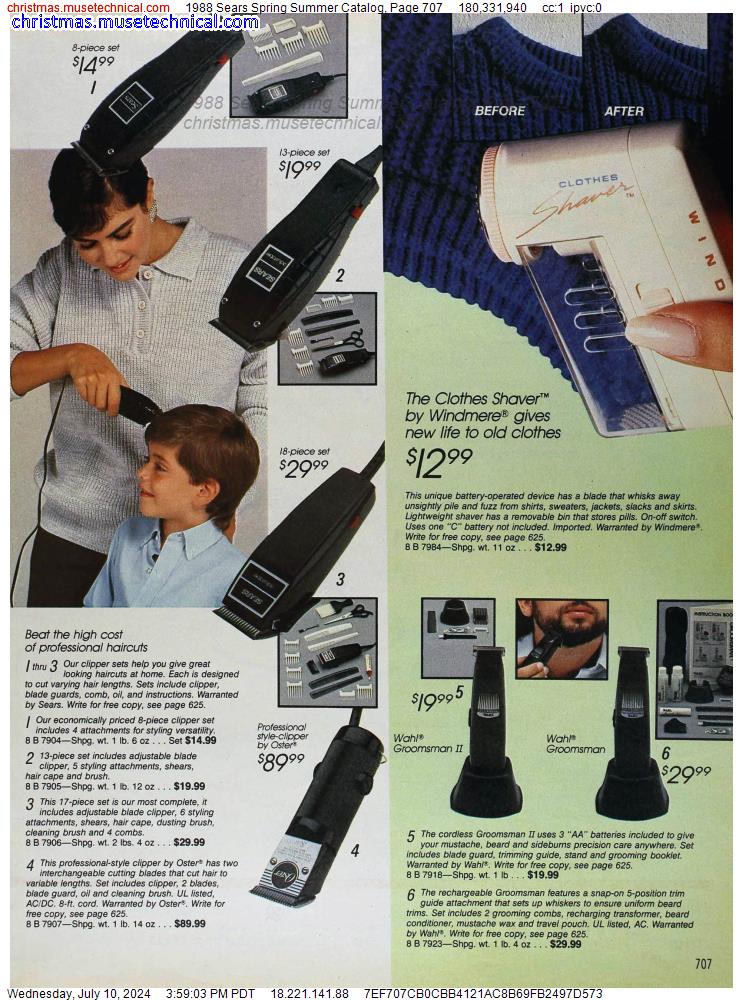 1988 Sears Spring Summer Catalog, Page 707
