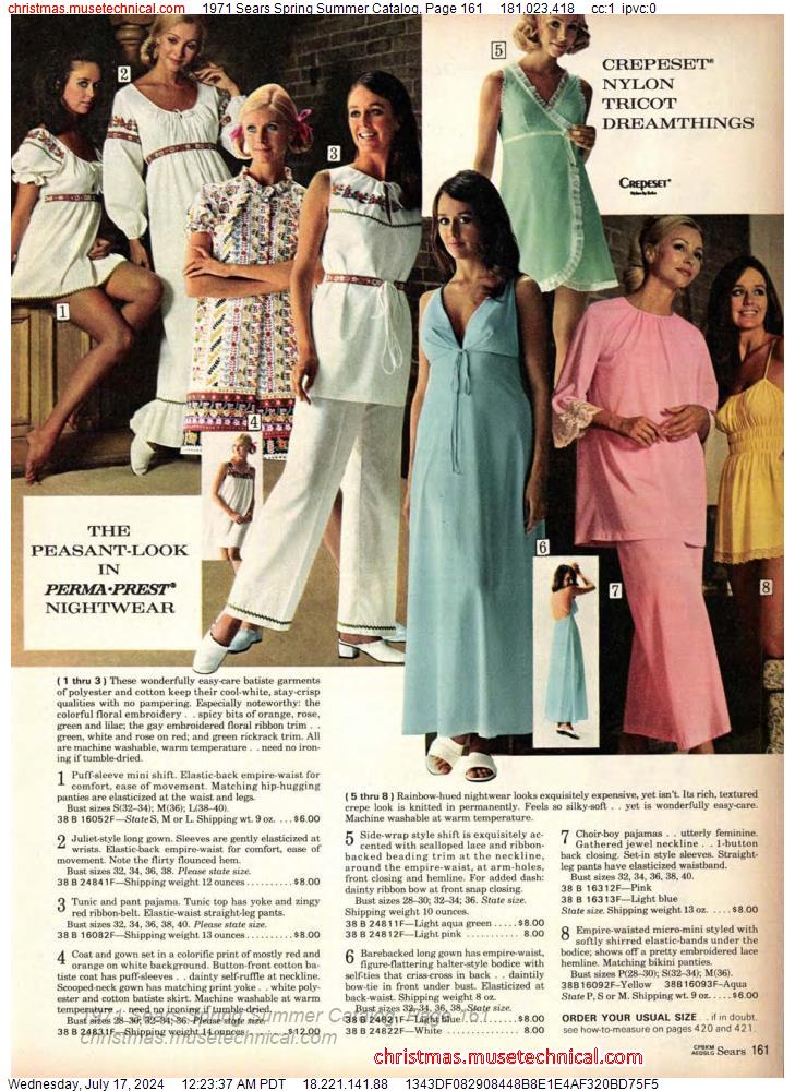 1971 Sears Spring Summer Catalog, Page 161