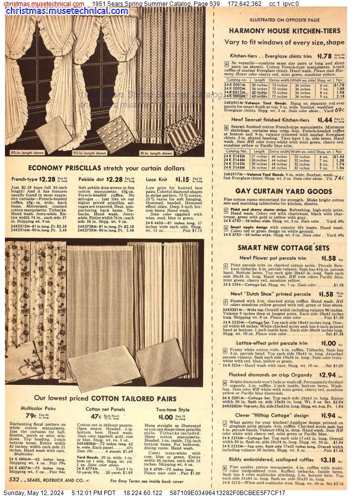 1951 Sears Spring Summer Catalog, Page 539
