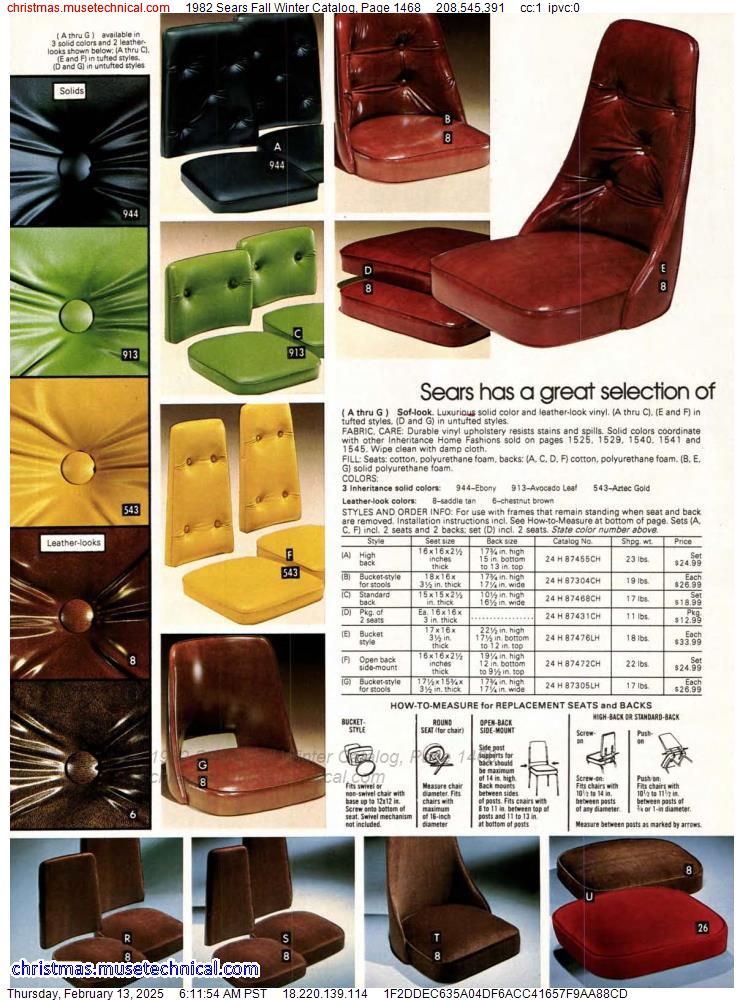 1982 Sears Fall Winter Catalog, Page 1468