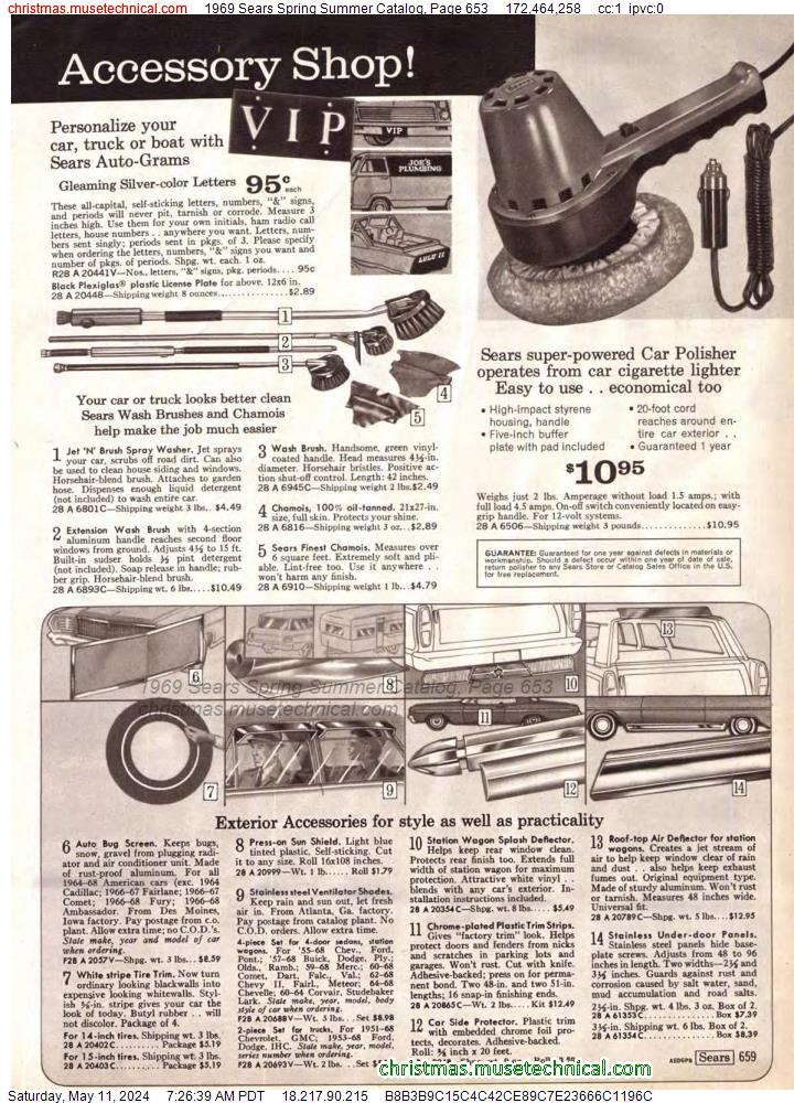 1969 Sears Spring Summer Catalog, Page 653