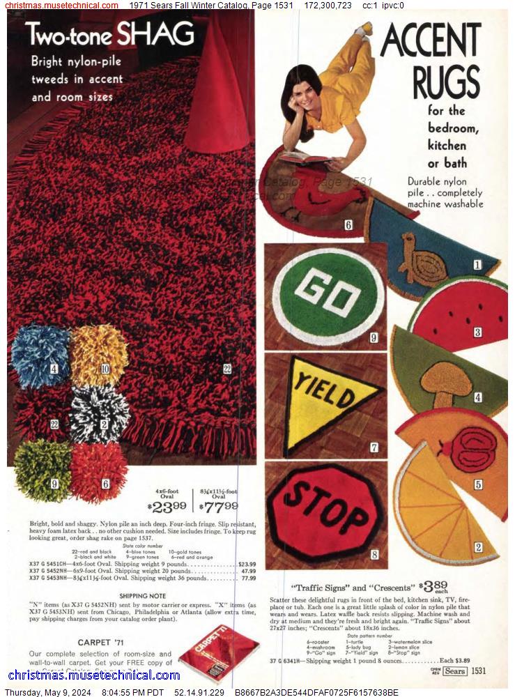 1971 Sears Fall Winter Catalog, Page 1531