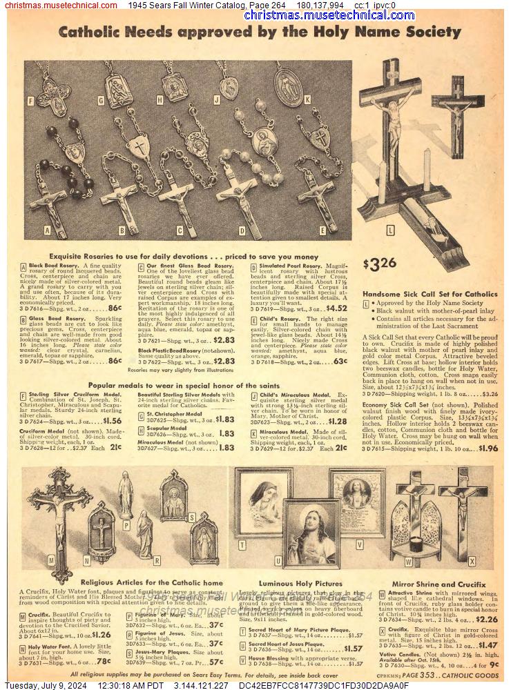 1945 Sears Fall Winter Catalog, Page 264