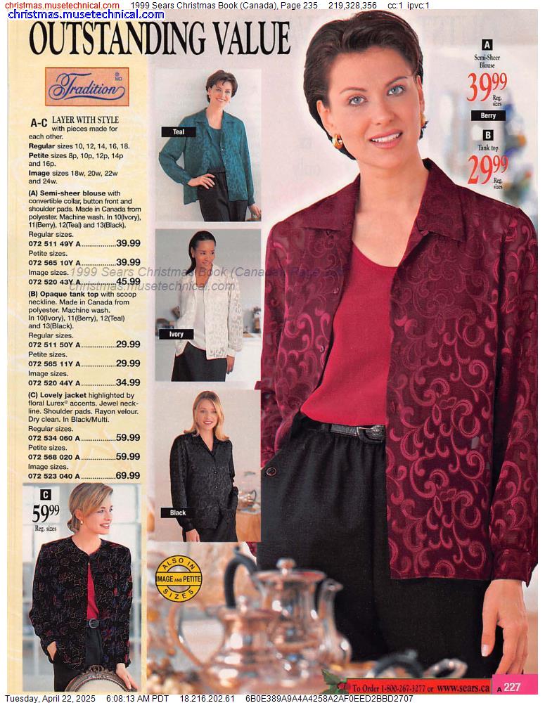 1999 Sears Christmas Book (Canada), Page 235