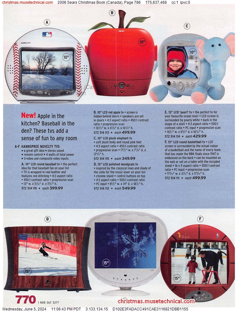 2006 Sears Christmas Book (Canada), Page 786