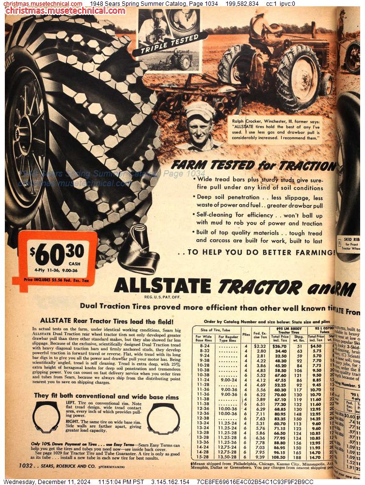 1948 Sears Spring Summer Catalog, Page 1034