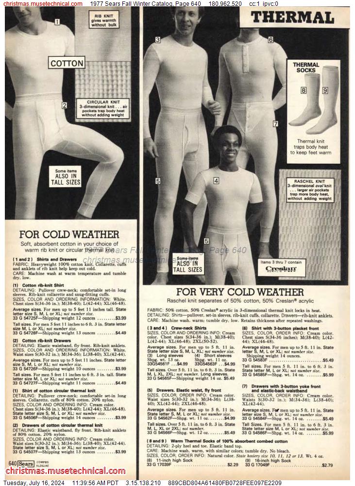 1977 Sears Fall Winter Catalog, Page 640
