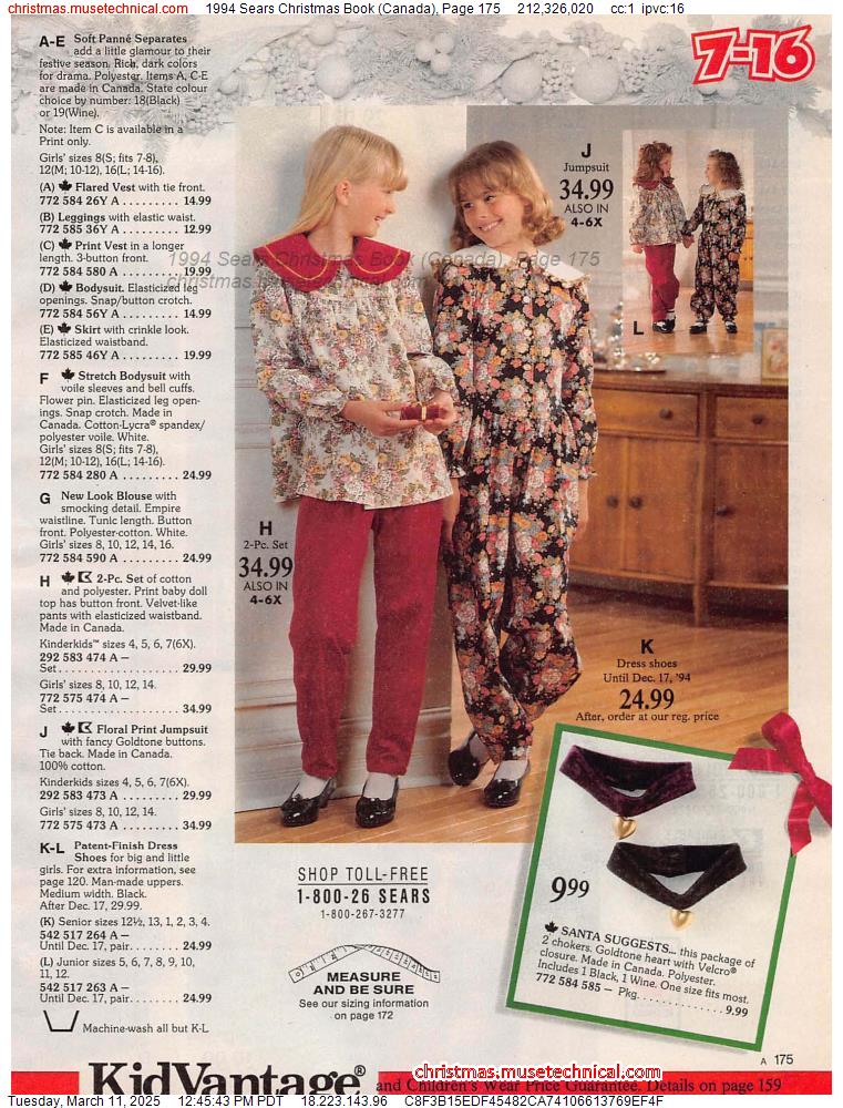 1994 Sears Christmas Book (Canada), Page 175