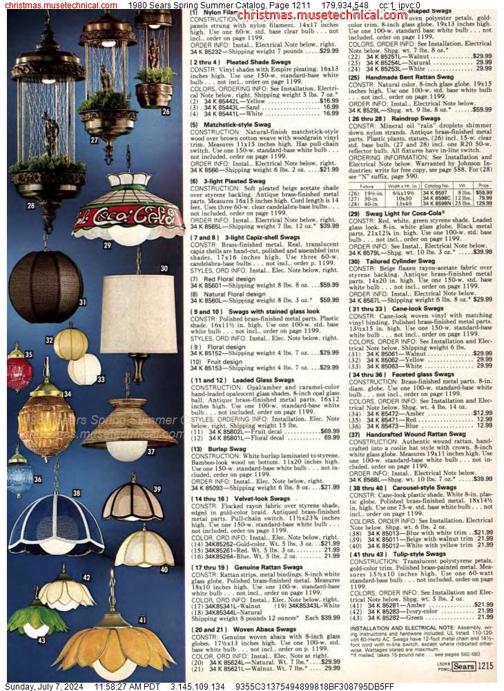 1980 Sears Spring Summer Catalog, Page 1211