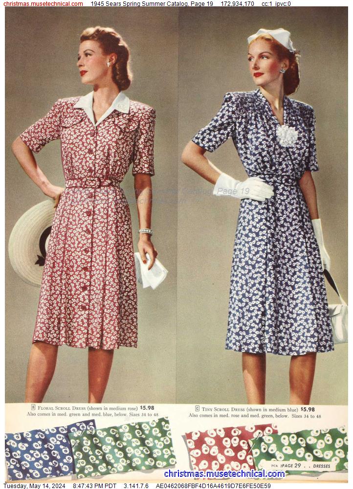 1945 Sears Spring Summer Catalog, Page 19 - Catalogs & Wishbooks