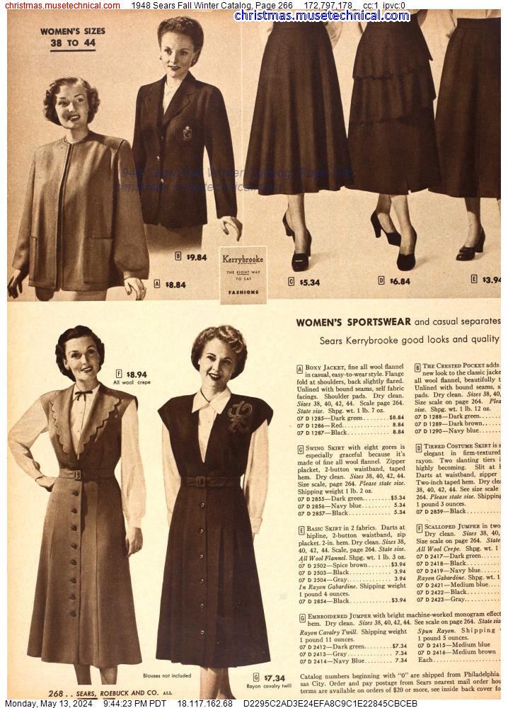 1948 Sears Fall Winter Catalog, Page 266