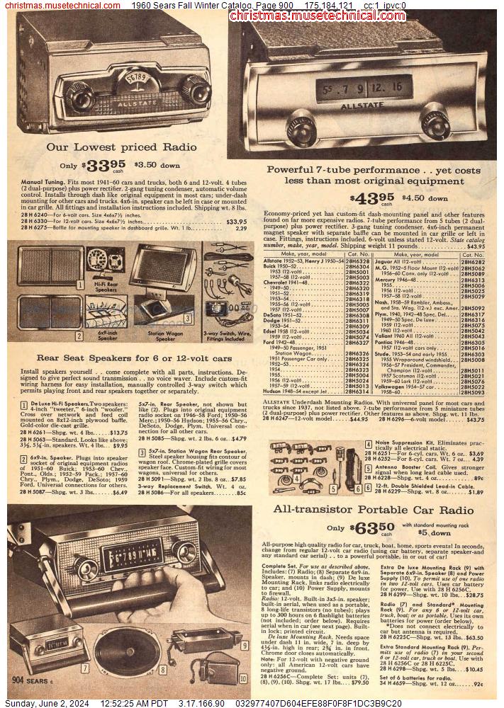 1960 Sears Fall Winter Catalog, Page 900