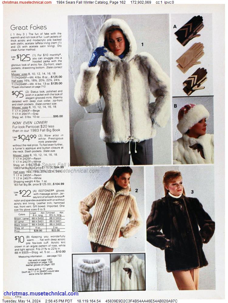 1984 Sears Fall Winter Catalog, Page 162