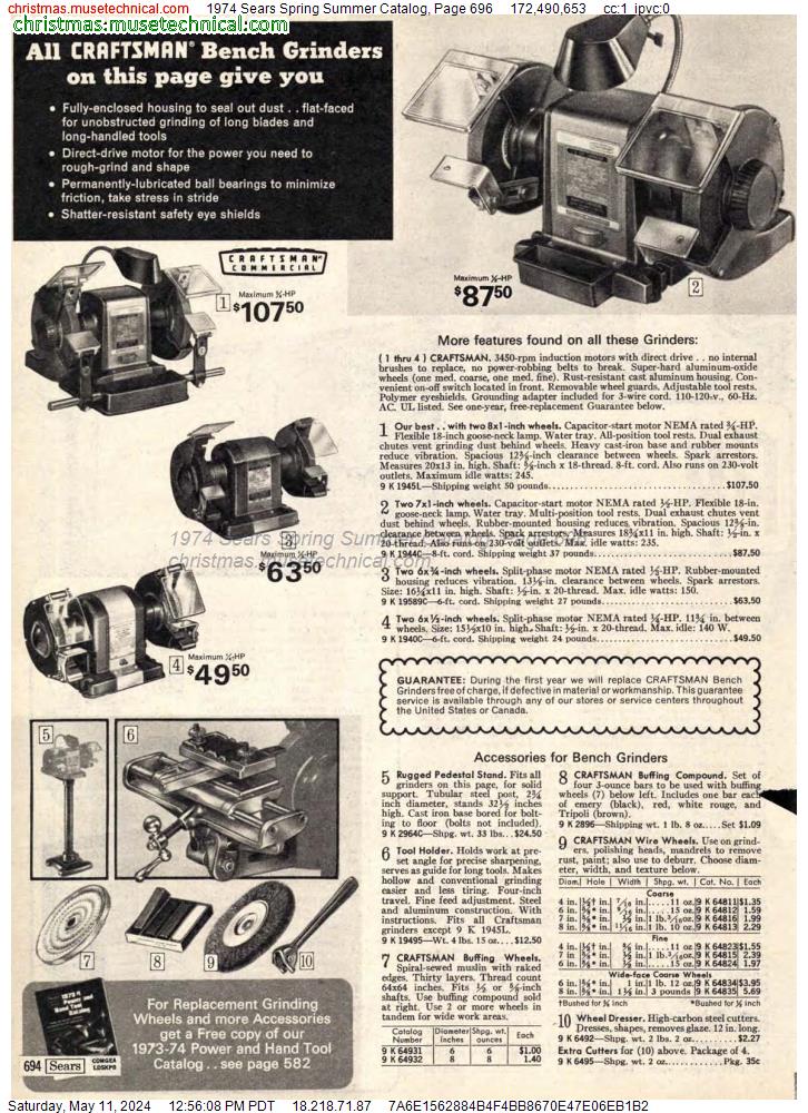 1974 Sears Spring Summer Catalog, Page 696