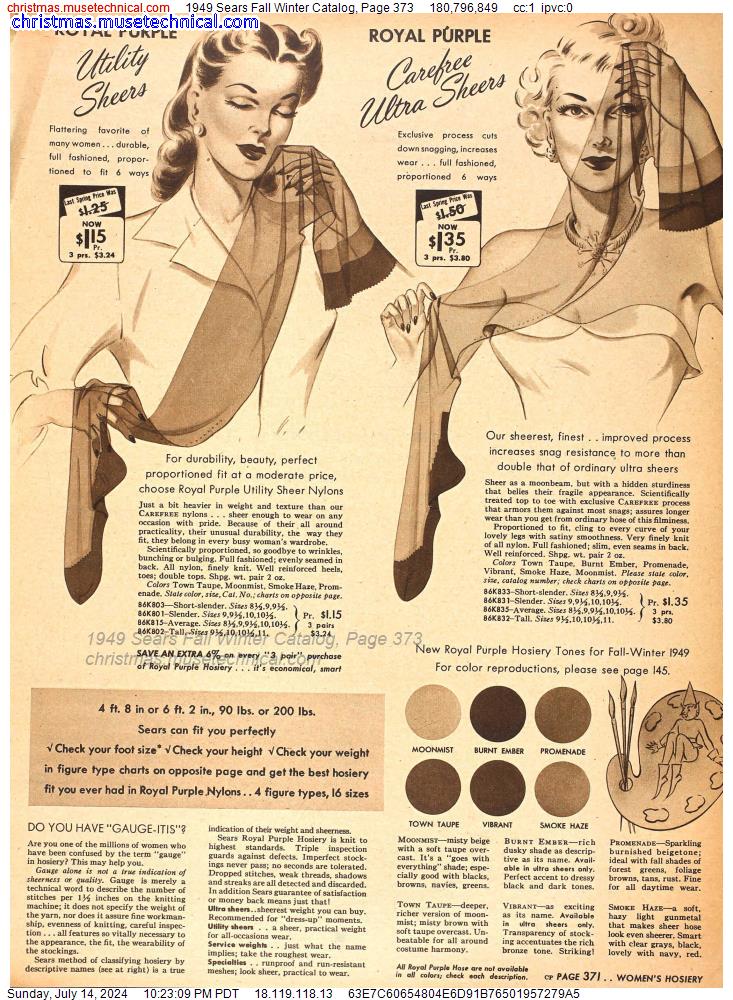 1949 Sears Fall Winter Catalog, Page 373
