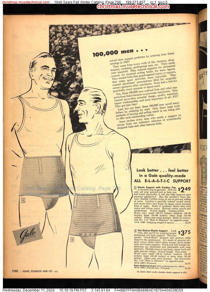 1946 Sears Fall Winter Catalog, Page 706