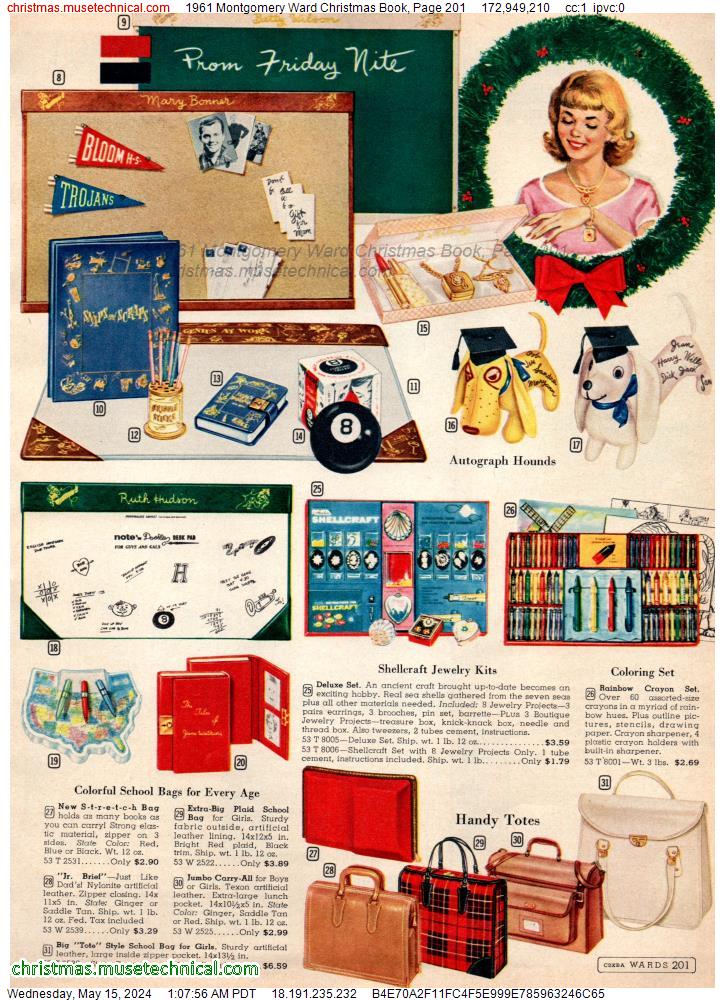 1961 Montgomery Ward Christmas Book, Page 201