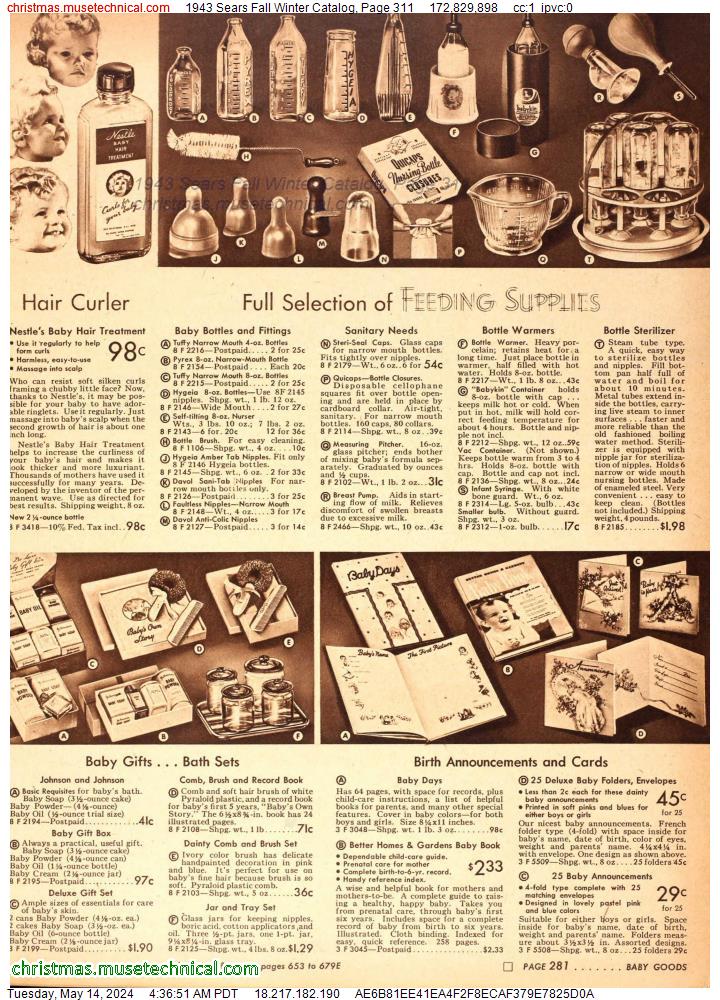1943 Sears Fall Winter Catalog, Page 311