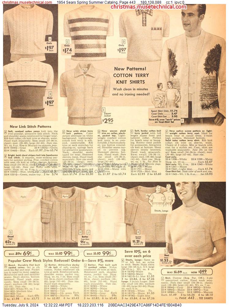 1954 Sears Spring Summer Catalog, Page 443