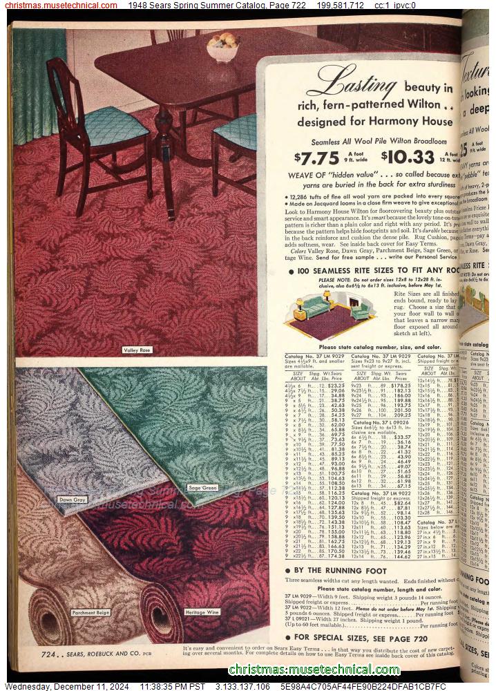 1948 Sears Spring Summer Catalog, Page 722