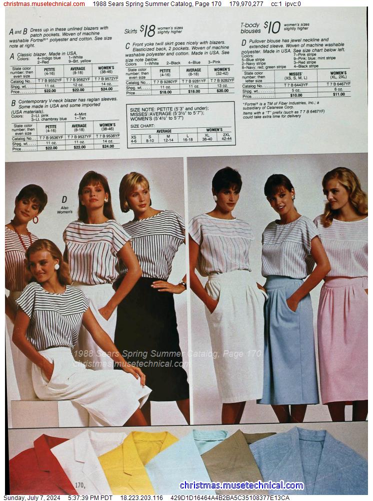 1988 Sears Spring Summer Catalog, Page 170