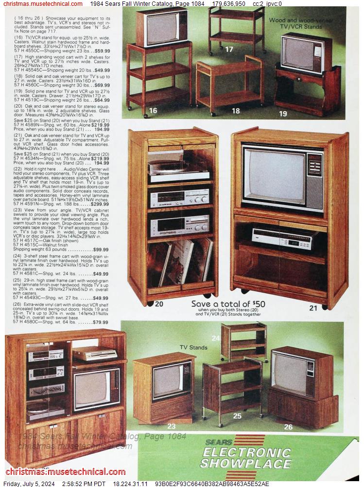 1984 Sears Fall Winter Catalog, Page 1084