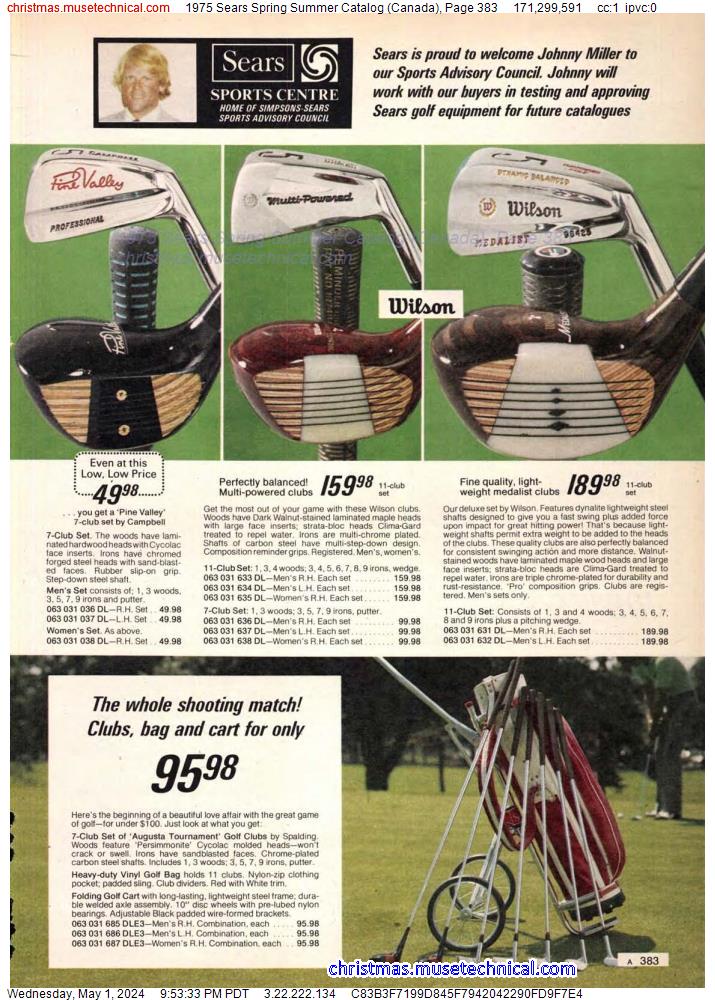 1975 Sears Spring Summer Catalog (Canada), Page 383