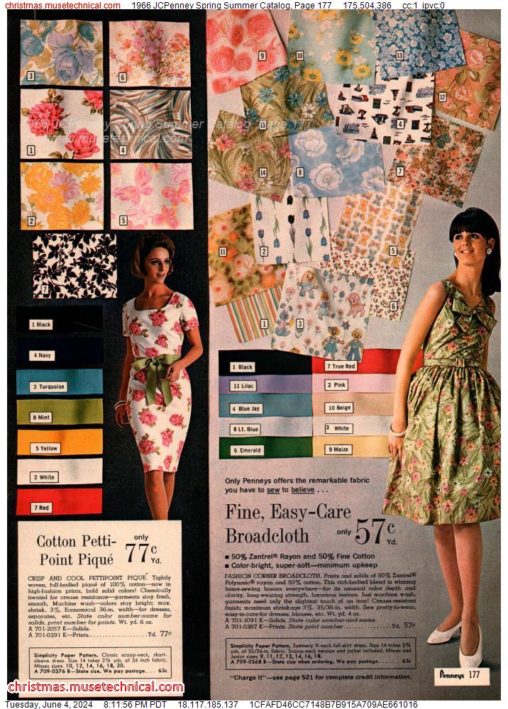 1966 JCPenney Spring Summer Catalog, Page 177