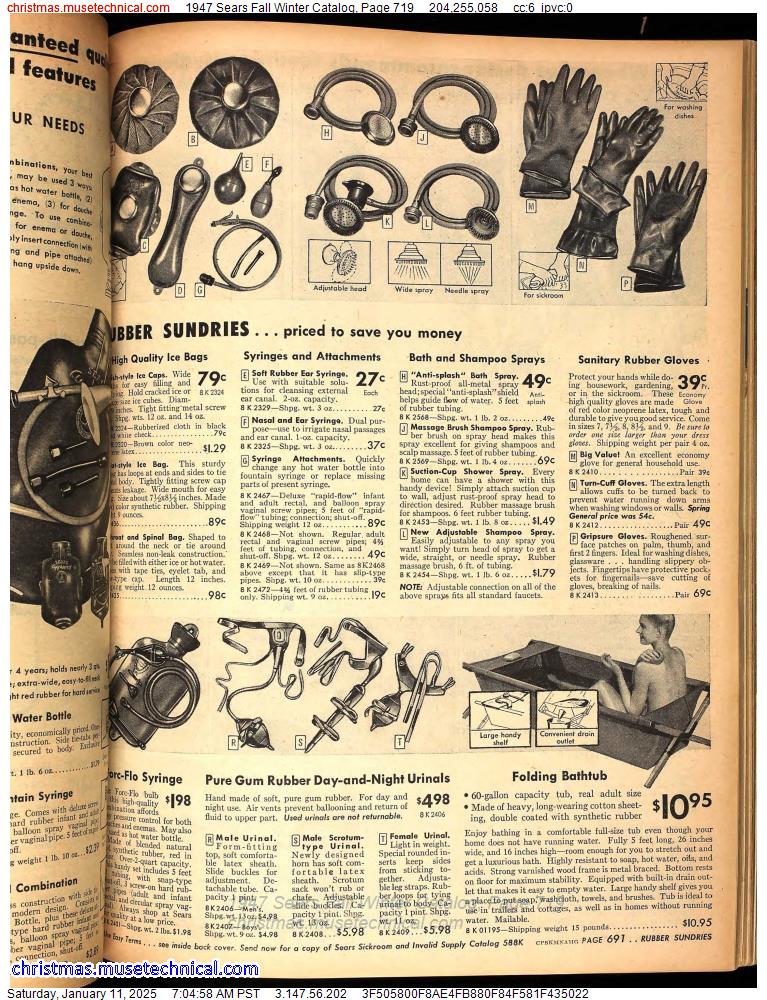 1947 Sears Fall Winter Catalog, Page 719