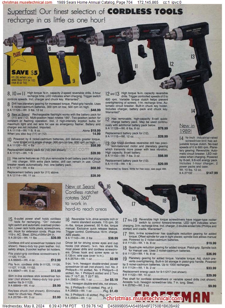 1989 Sears Home Annual Catalog, Page 704