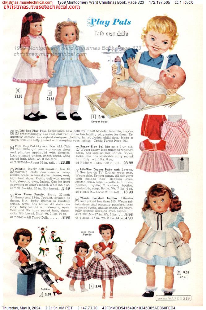 1959 Montgomery Ward Christmas Book, Page 323