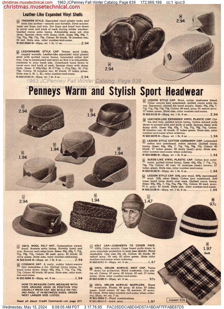 1963 JCPenney Fall Winter Catalog, Page 639